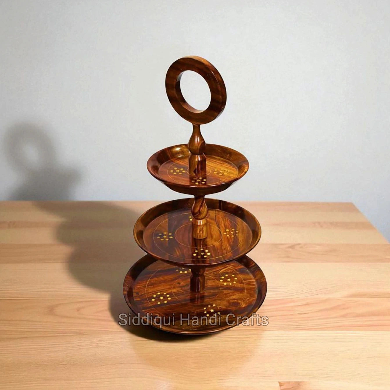 3-Tier Wood Slab Cake Stand