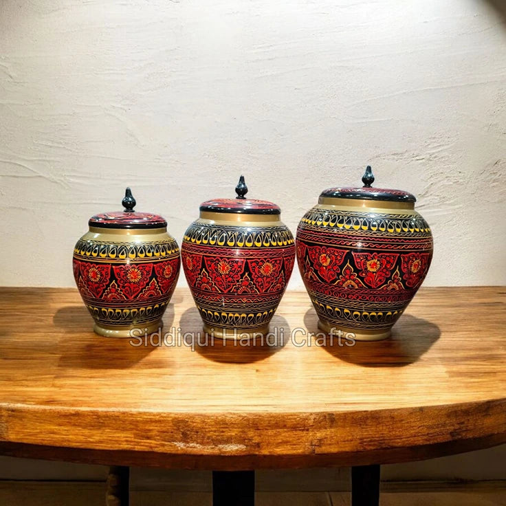 Luxury Nakshi Art-Candy Jar Set Of 3