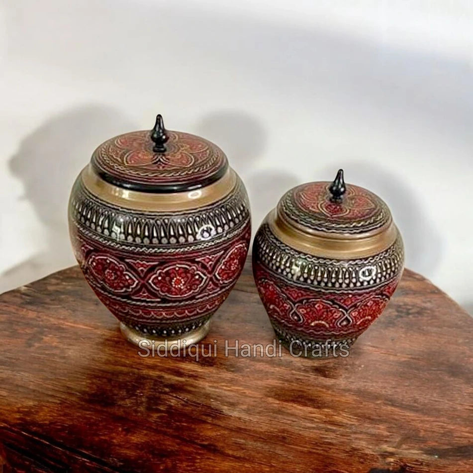 Red & Black Candy Jar Set of 2