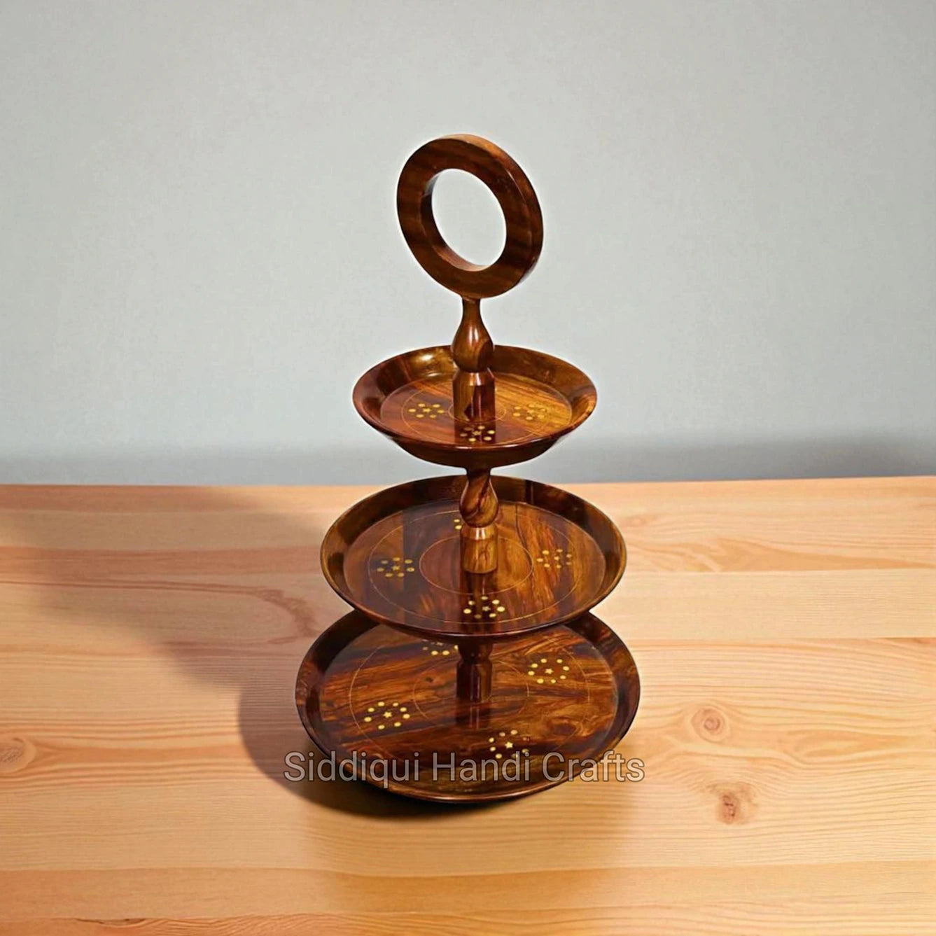 3-Tier Wood Slab Cake Stand