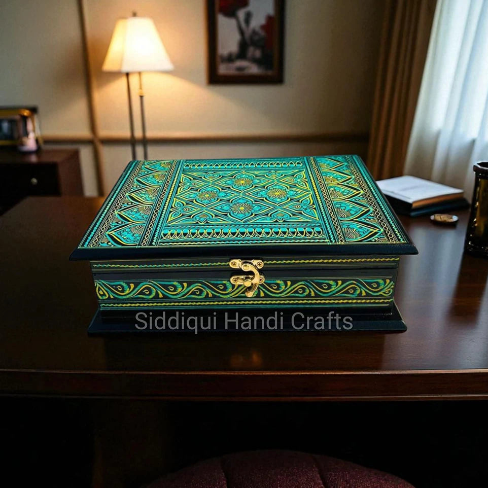 Handcrafted Wooden Nakshi Jewelry Box