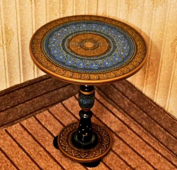 Nakshi Art Coffee Table Red Black 18 Inches